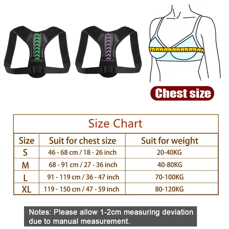 Corretor Postural Magnético Ajustável - Coluna, Ombro, Lombar e Cravícula